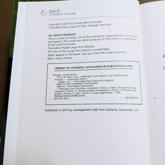 BUY 3....Cat In An Alien X-Ray A Midnight Louie Cat Mystery Book Aliens Area 51 - Picture 5 of 8